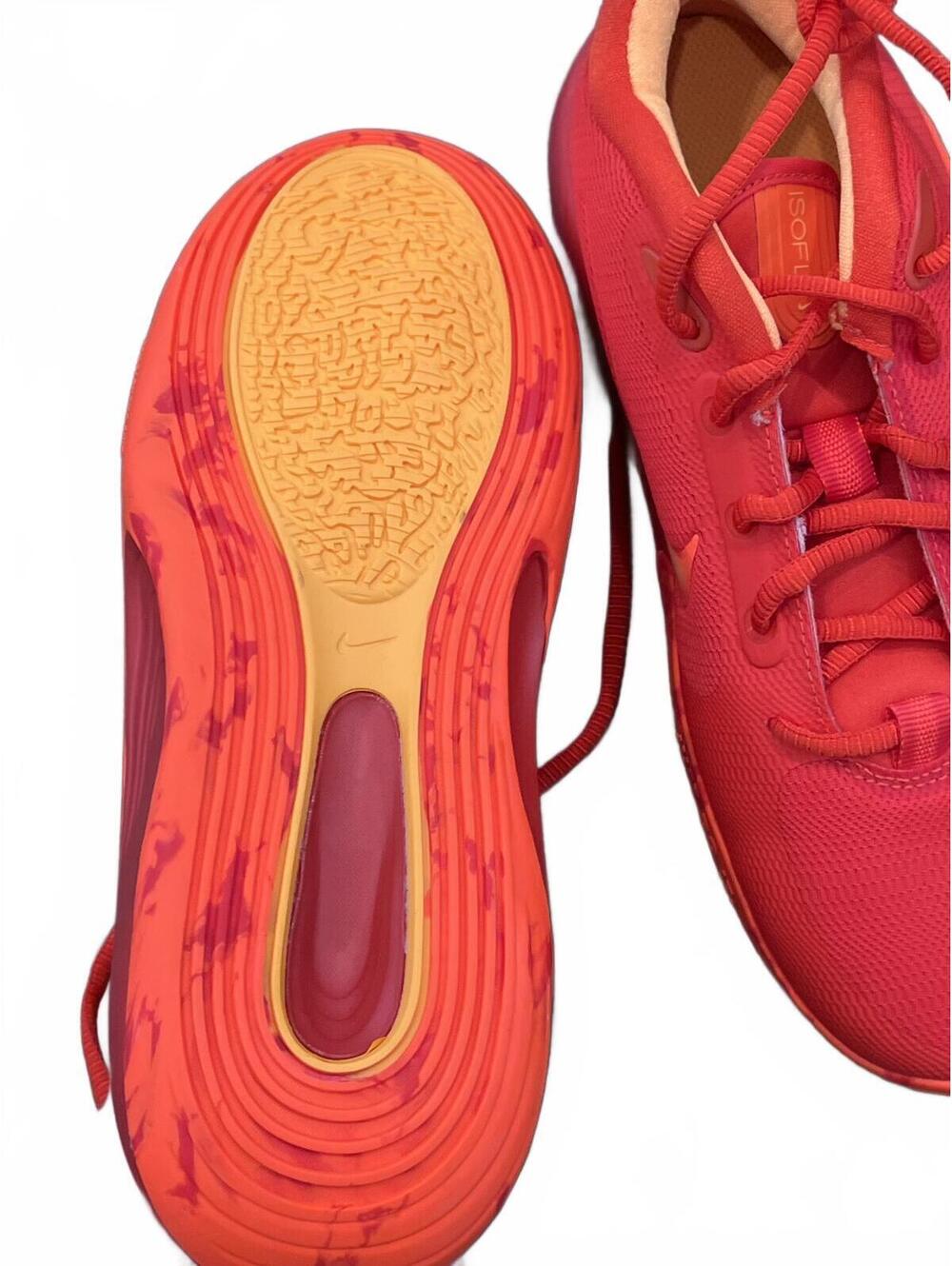 nwob Nike IsoFly Big Kids' Basketball Shoes (FN4384-800, Team Orange 6y - Picture 4 of 5